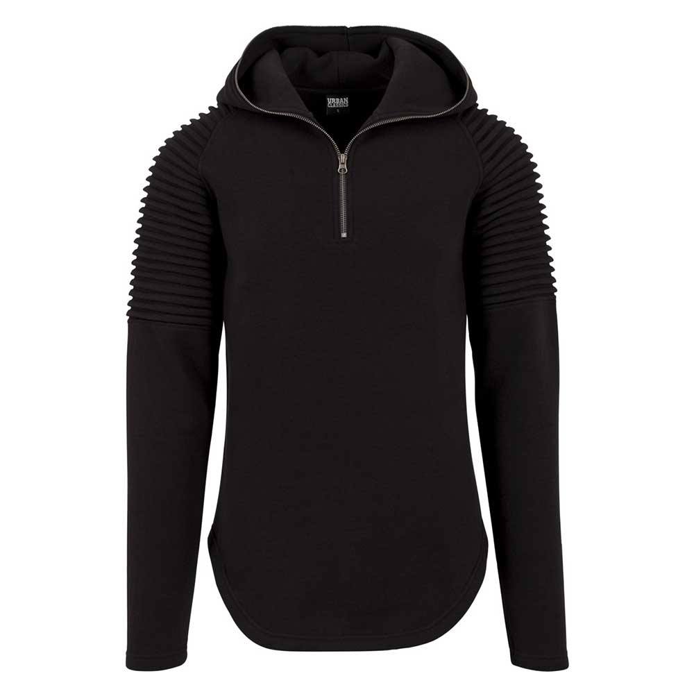Urban Classics - Pleat Sleeves Terry HiLo Sweat à capuche - Noir Product image
